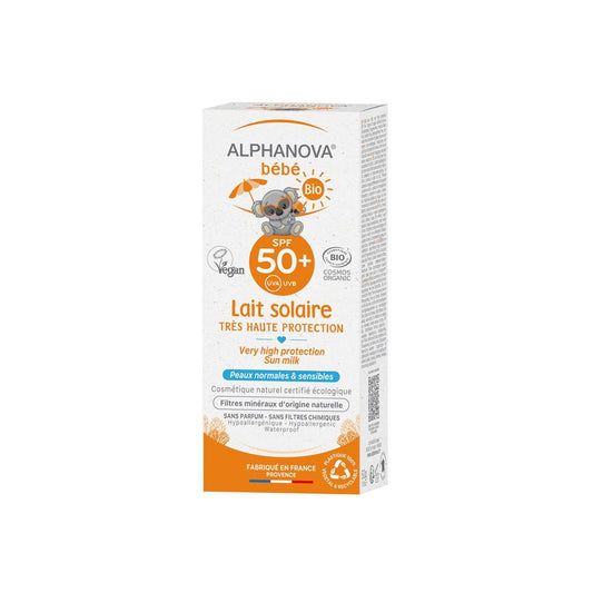Ekologisk solkräm för barn SPF 50+ Alphanova 50 ml