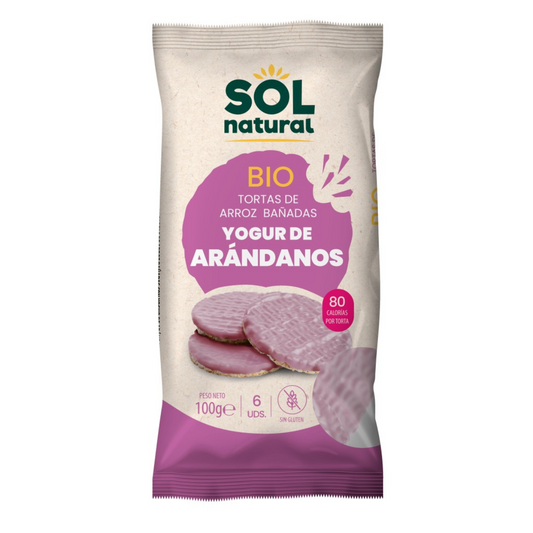 Sol Natural blueberry yoghurt rice cakes 100 g