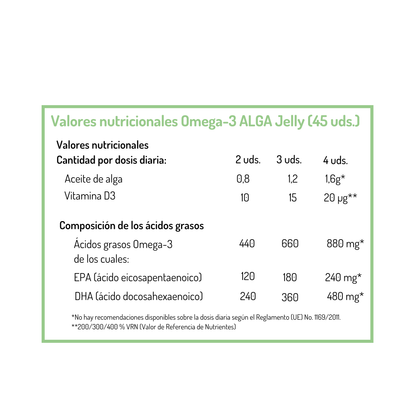 Omega-3 ALGA Jelly NORSAN 45 g jelly beans