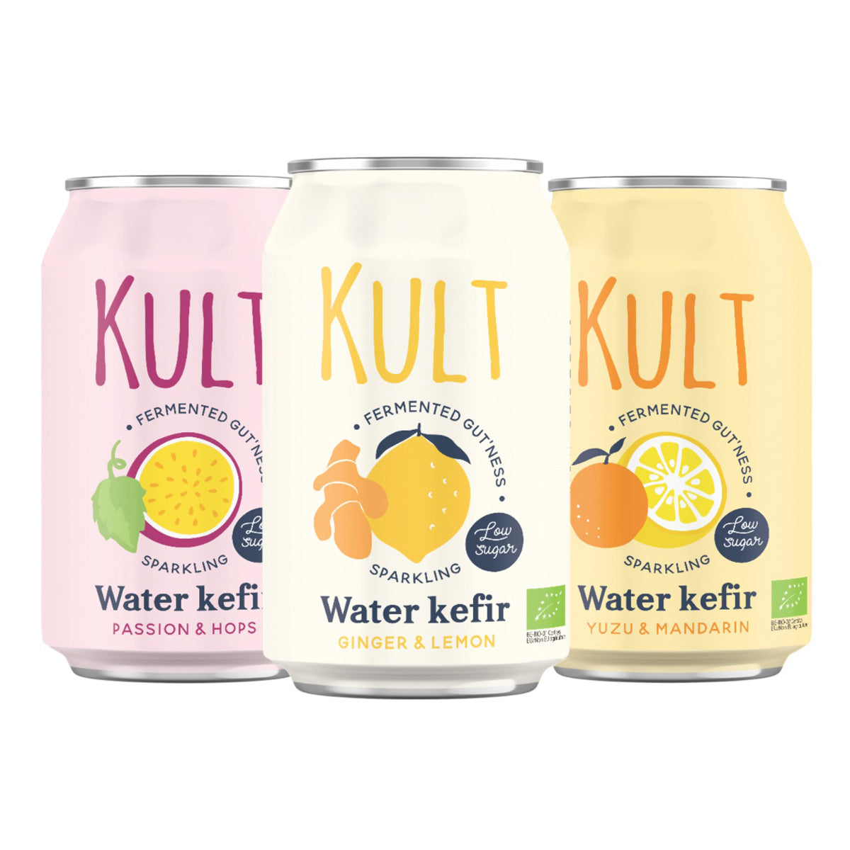 Kefirwater Yuzu en Mandarijn KULT 330 ml