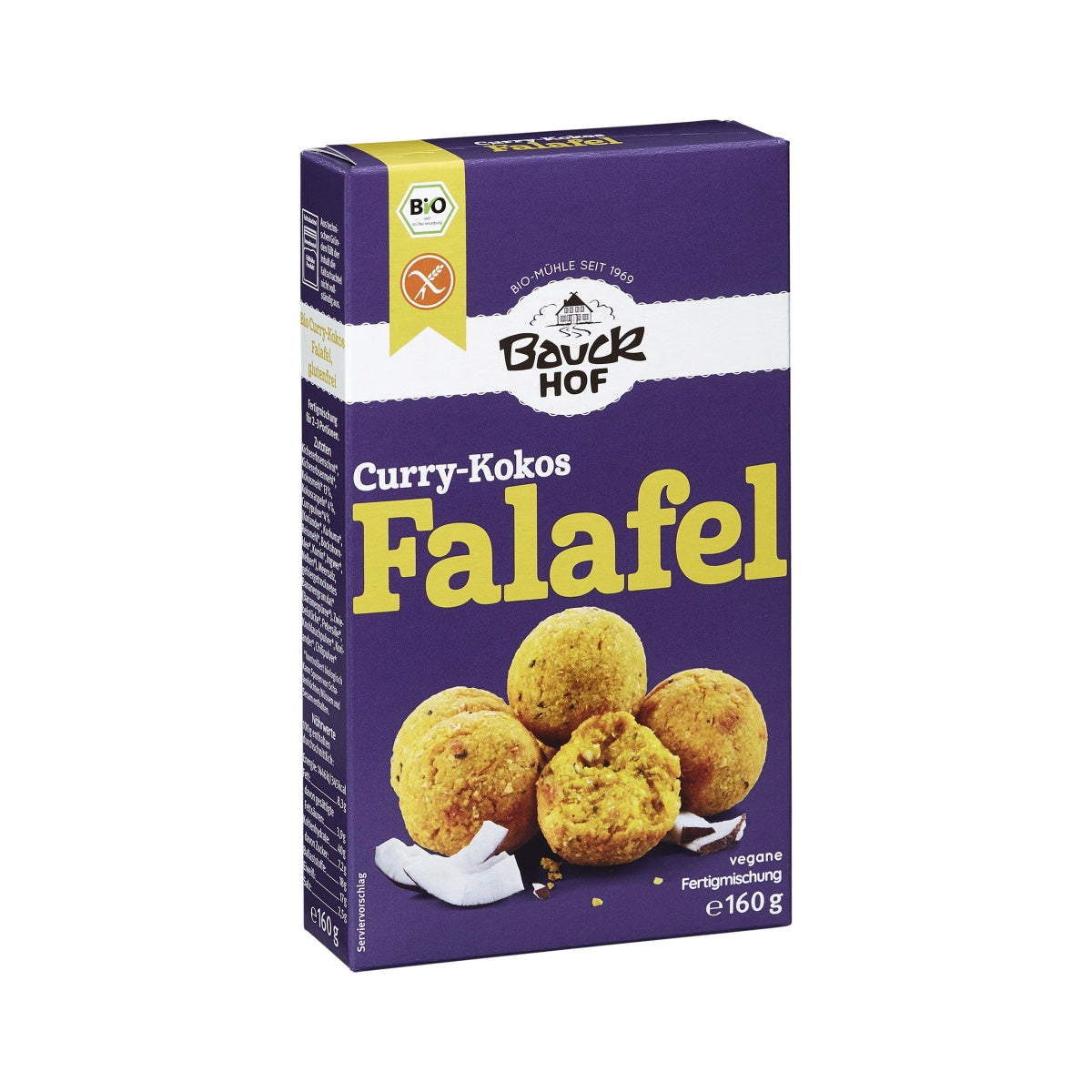 Falafels au curry et à la noix de coco sans gluten Bauckhof, 160 g