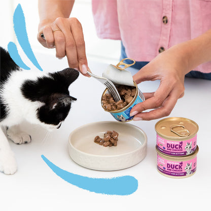 Nassfutter für Katzen in Soße mit Kabeljau- und Hühnerstückchen von Edgard & Cooper, 85 g