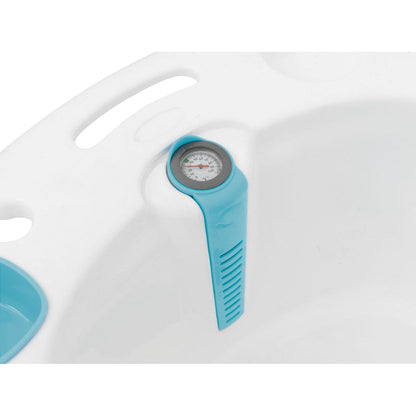 Vaschetta da bagno anatomica blu con supporto Olmitos