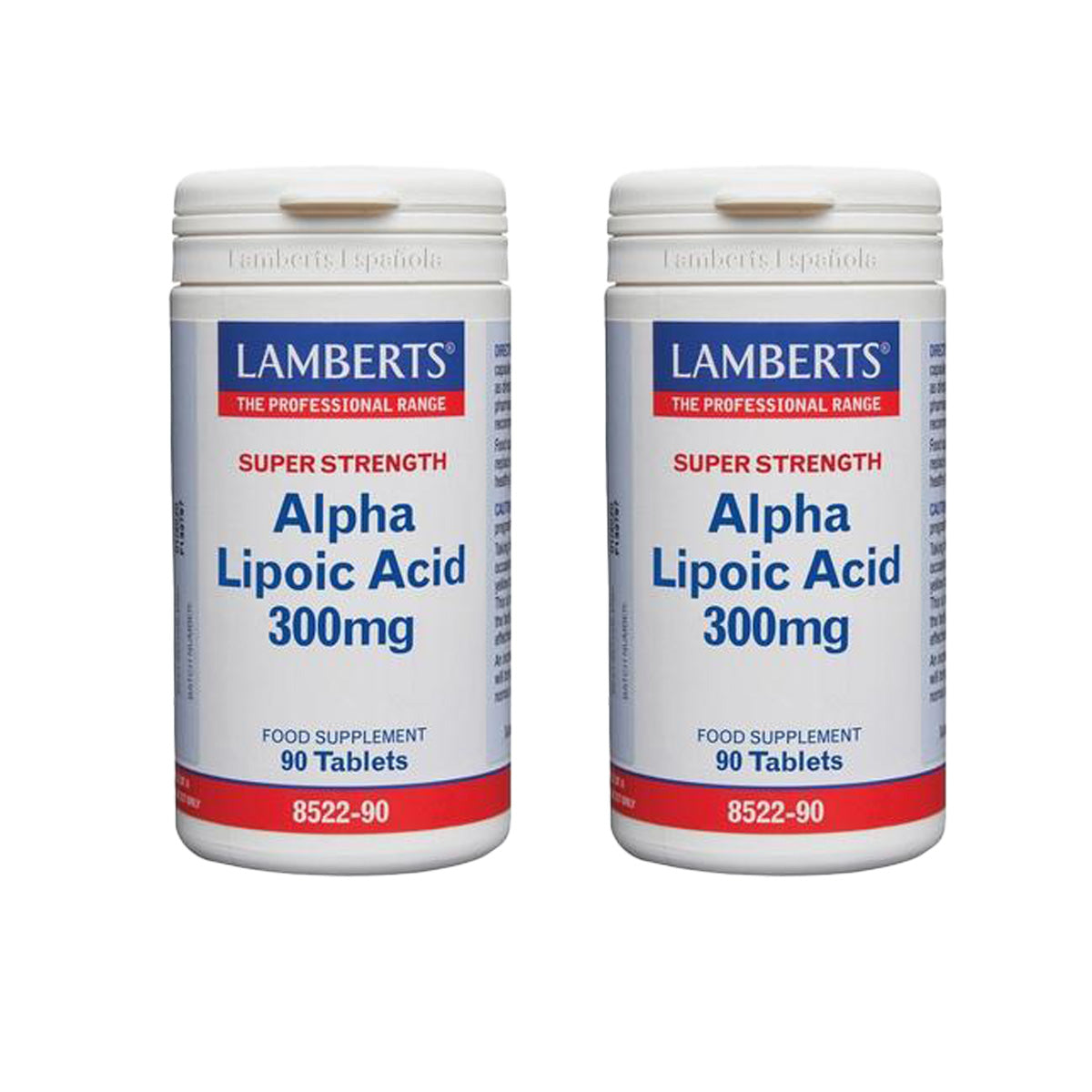 Opakowanie 2x Kwas alfa-liponowy 300 mg Lamberts, 90 tabletek