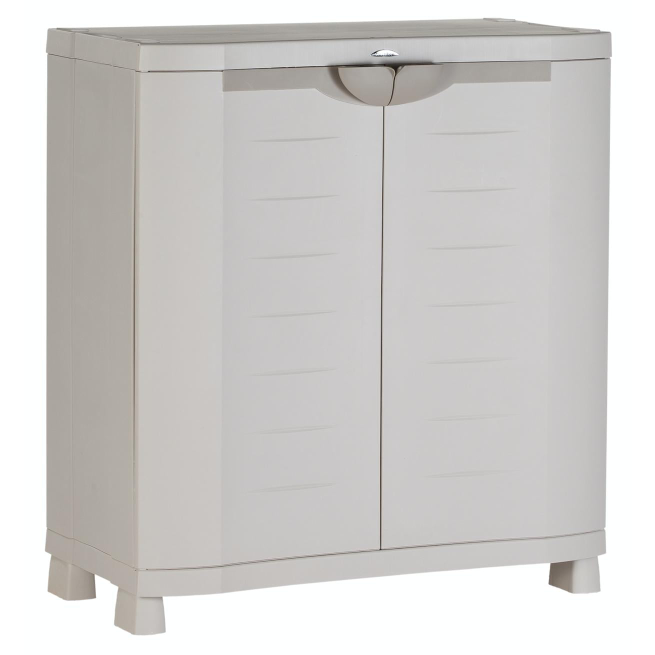 90 cm Space Saver Plastiken Beige Half Wardrobe (Refurbished)