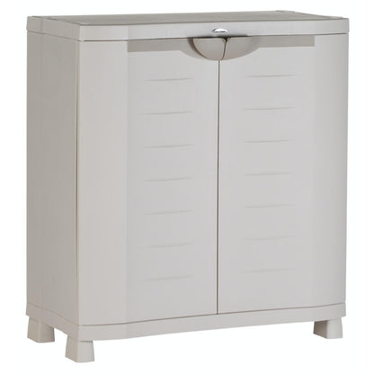 90 cm Space Saver Plastiken Beige Half Wardrobe (Refurbished)