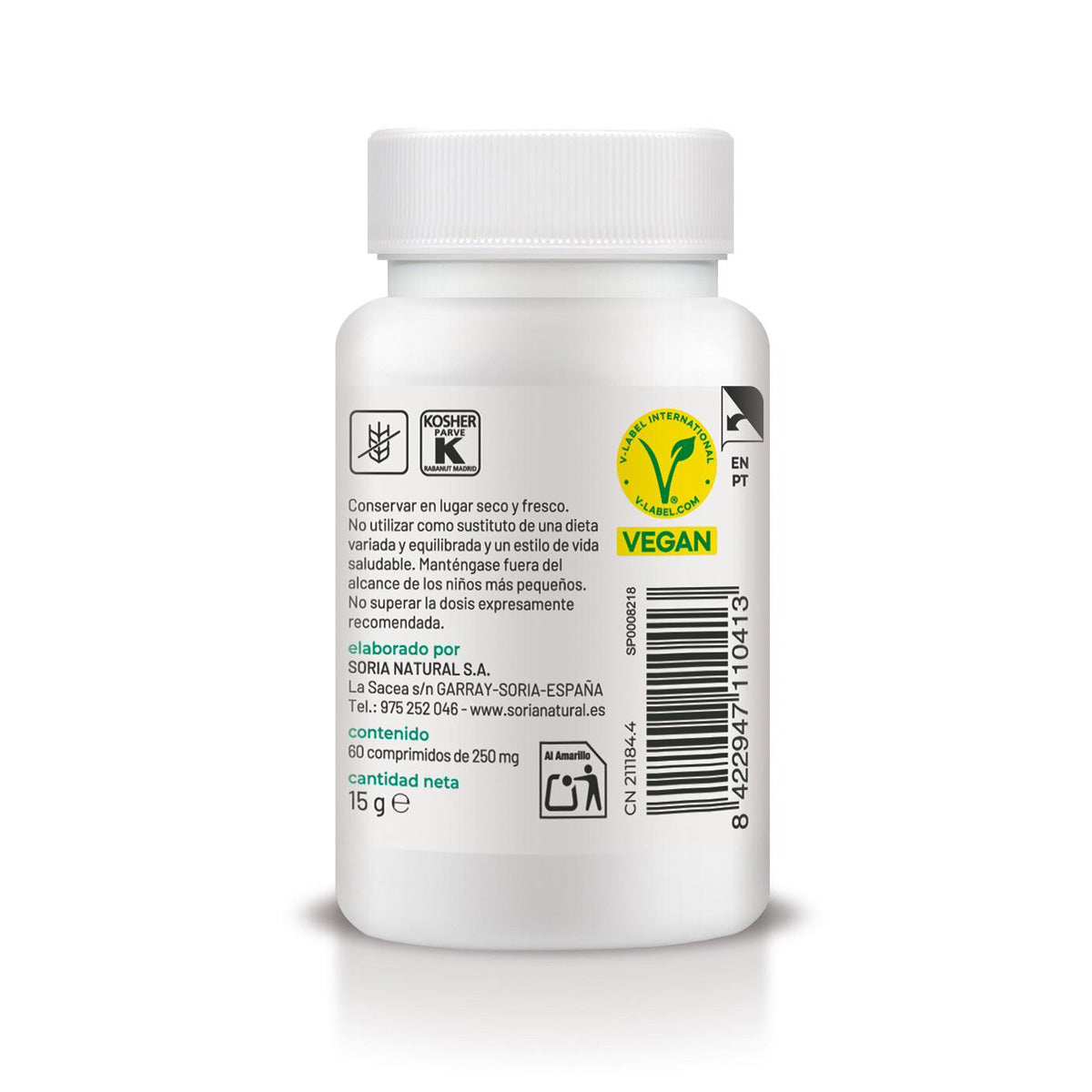 Vitamin B12 mit verzögerter Freisetzung, Soria Natural, 60 Tabletten