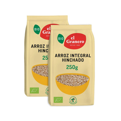 2-pack puffat fullkornsris El Granero, 250 g