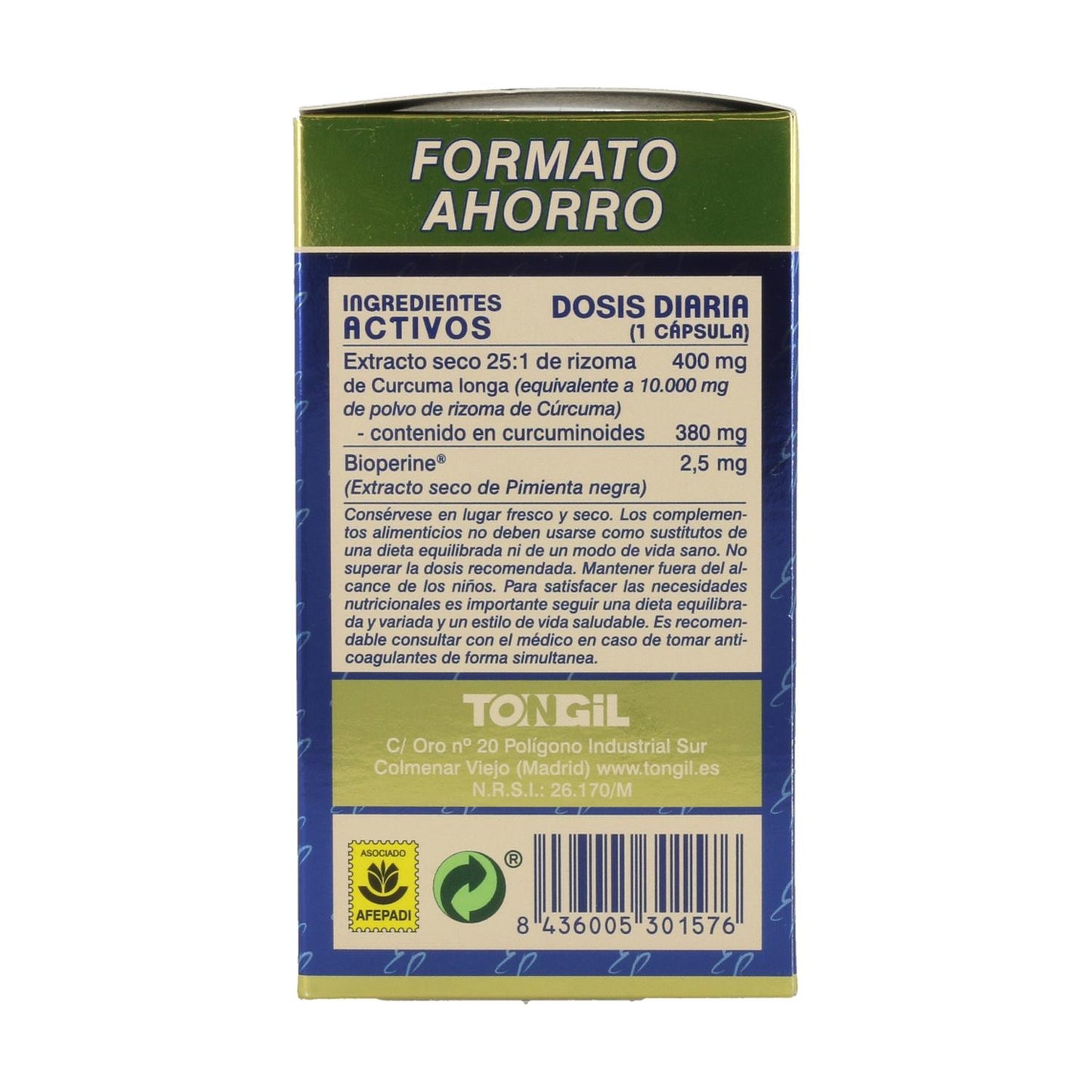 Confezione 2x Stato puro Curcuma Tongil Formato risparmio 80 capsule