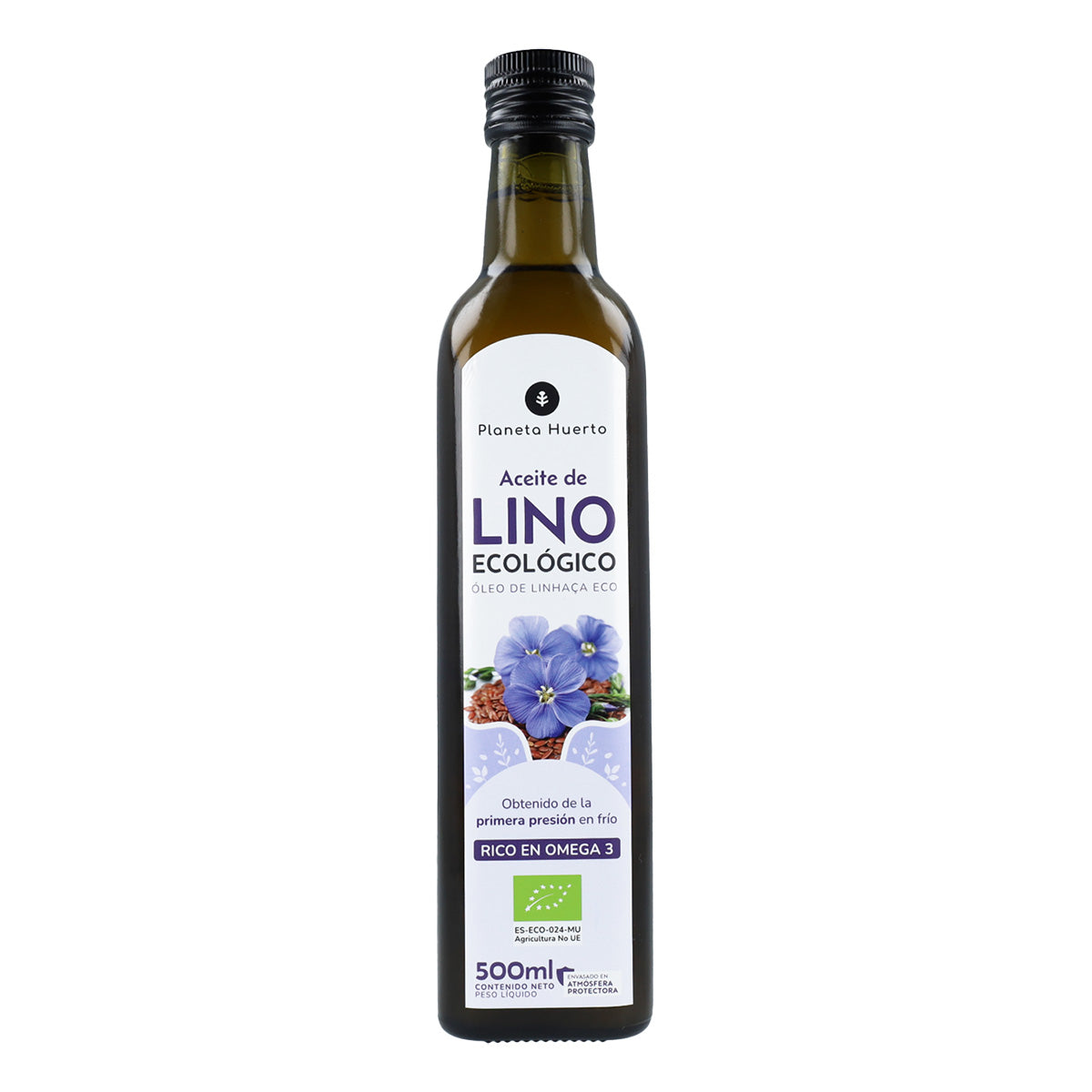 Koudgeperste Lijnzaadolie Planeta Huerto 500 ml