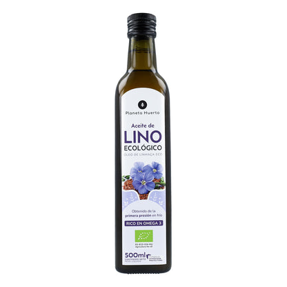 Pack of 2 ECO Planeta Huerto Cold-pressed Flaxseed Oil 500 ml