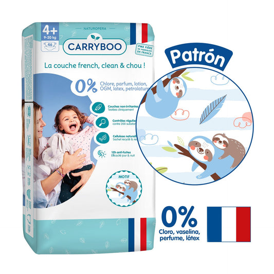 CARRYBOO - Ecologische luiers T4+ (9-20 kg) - Jumbo 46 luiers