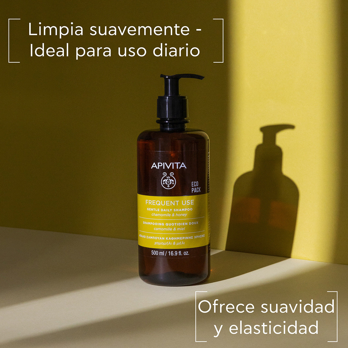 Shampoo delicato per uso quotidiano - ECOPACK APIVITA, 500 ml