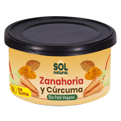 Bio Sol Natural Gluten-Free Vegan Carrot and Turmeric Pâté 125 g