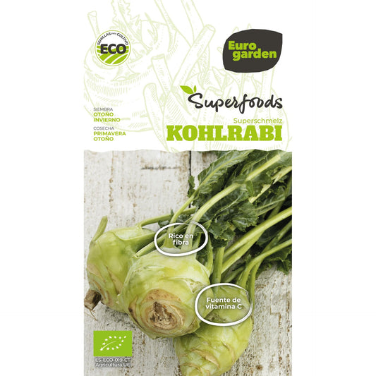Biologische koolrabi-zaden Kohlrabi Superschmelz Vitalfoods