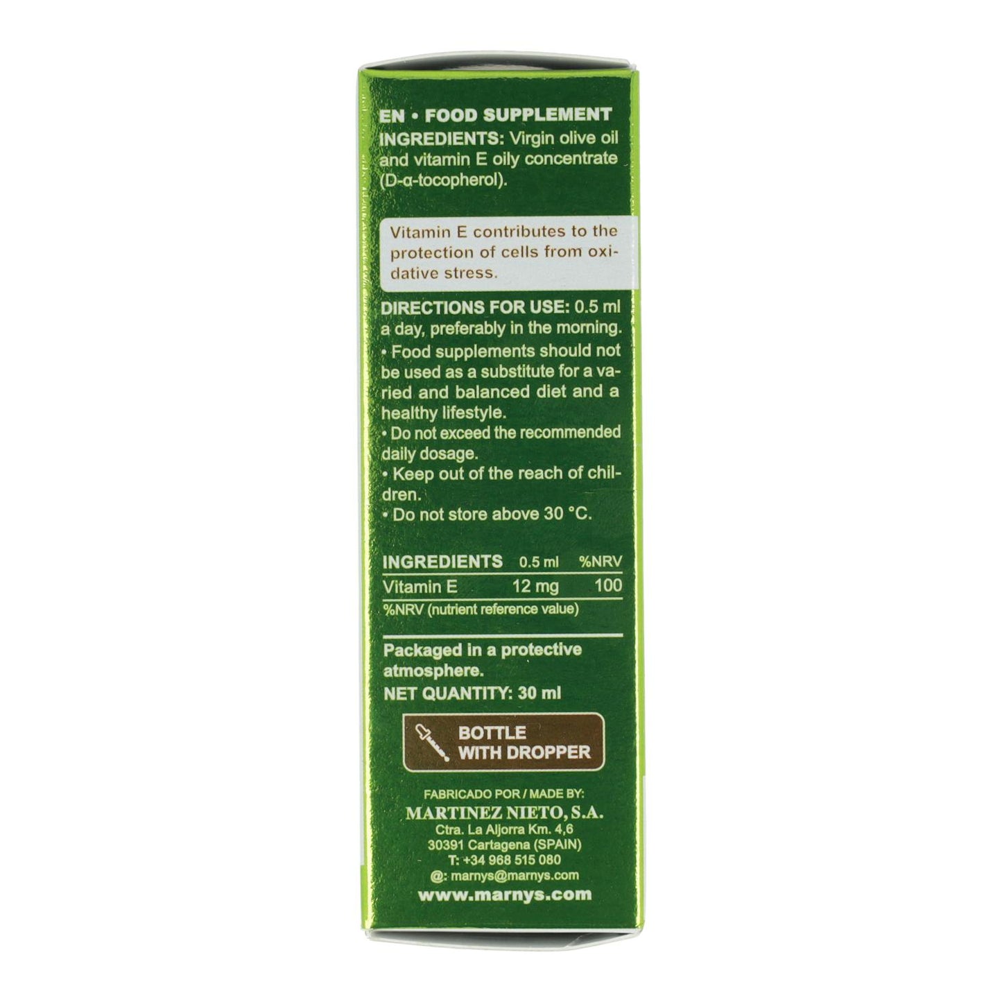 Flüssiges Vitamin E Marnys, 30 ml