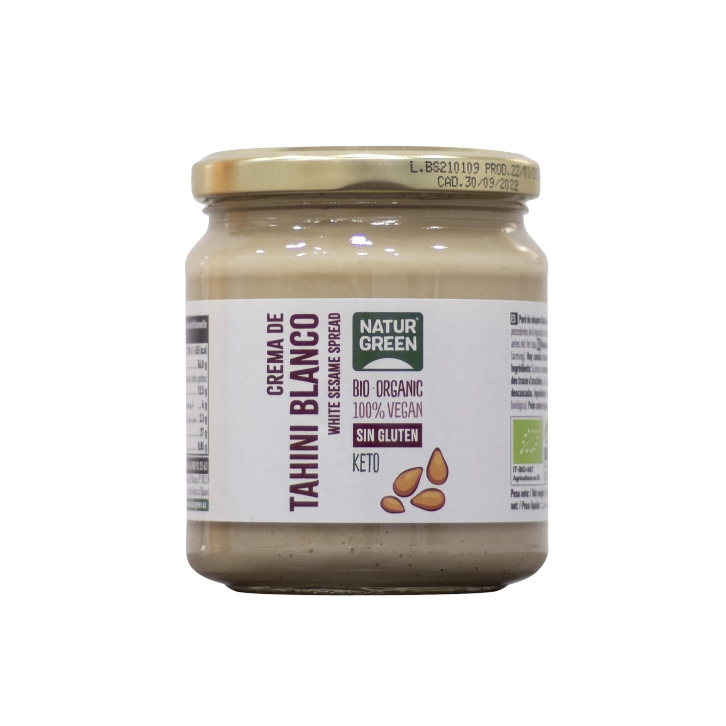 Krem z białego tahini bezglutenowy Naturgreen 300 g