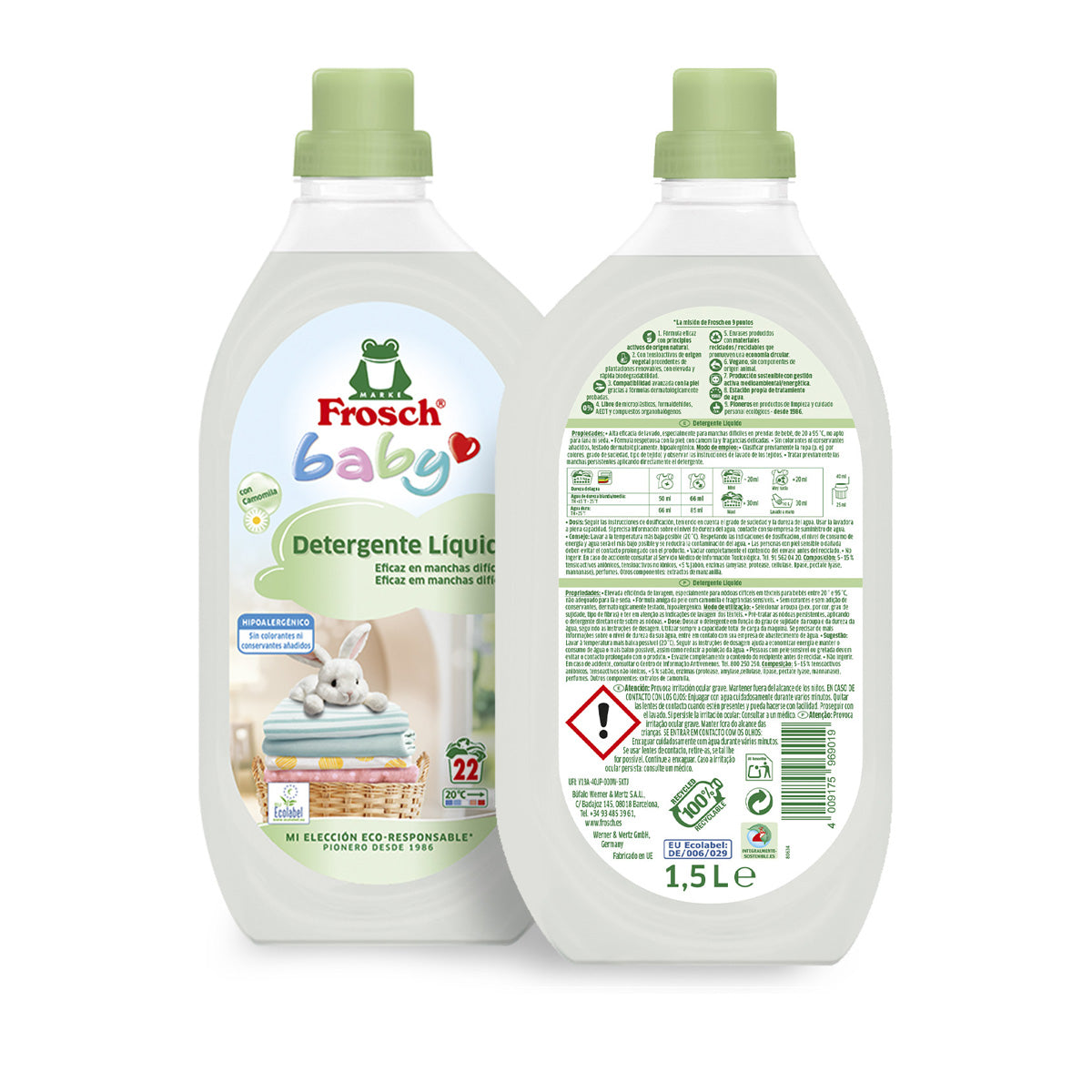 Baby detergente, Frosch, 1500 ml