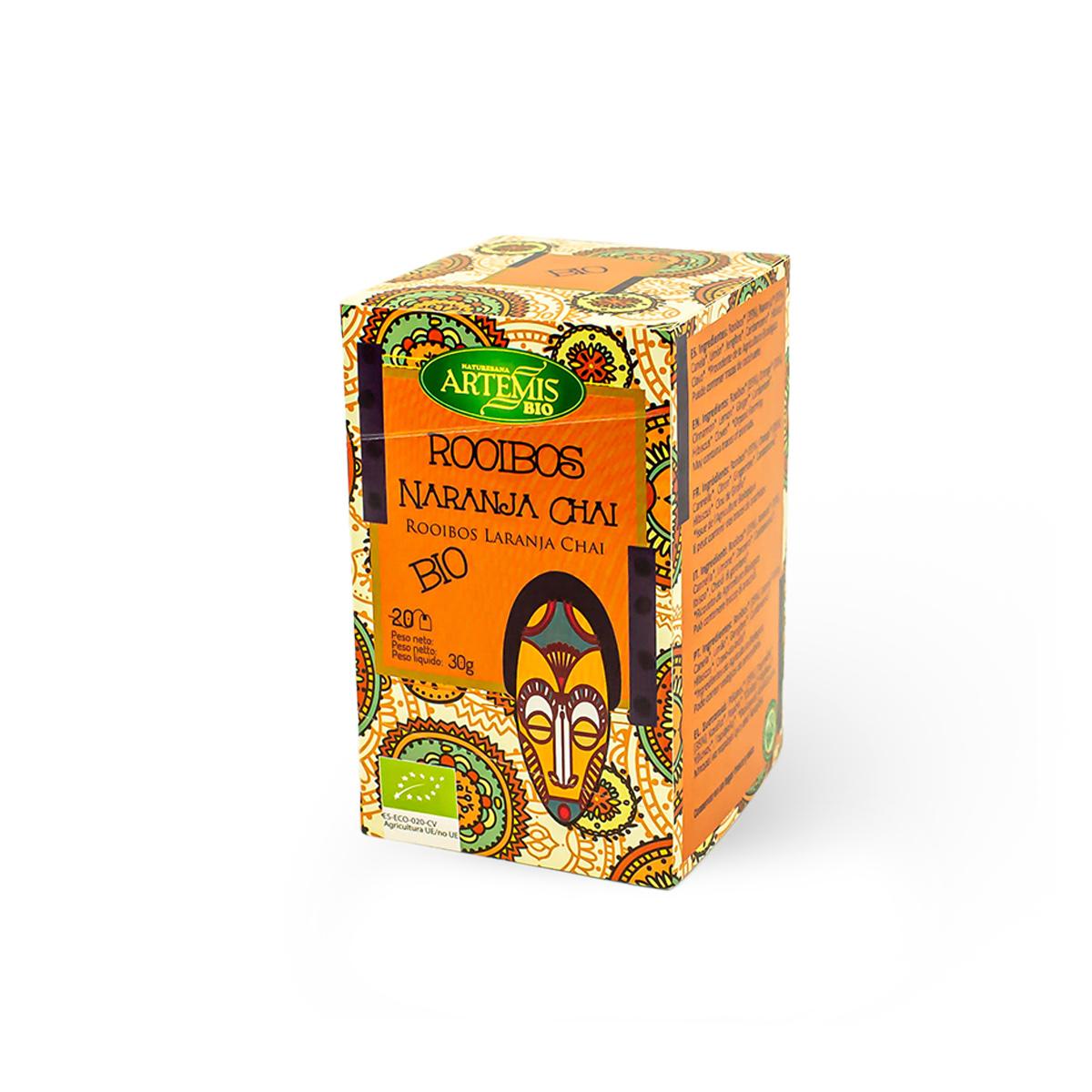 Rooibos-te med apelsin och chai för infusion Artemis Bio 20 påsar