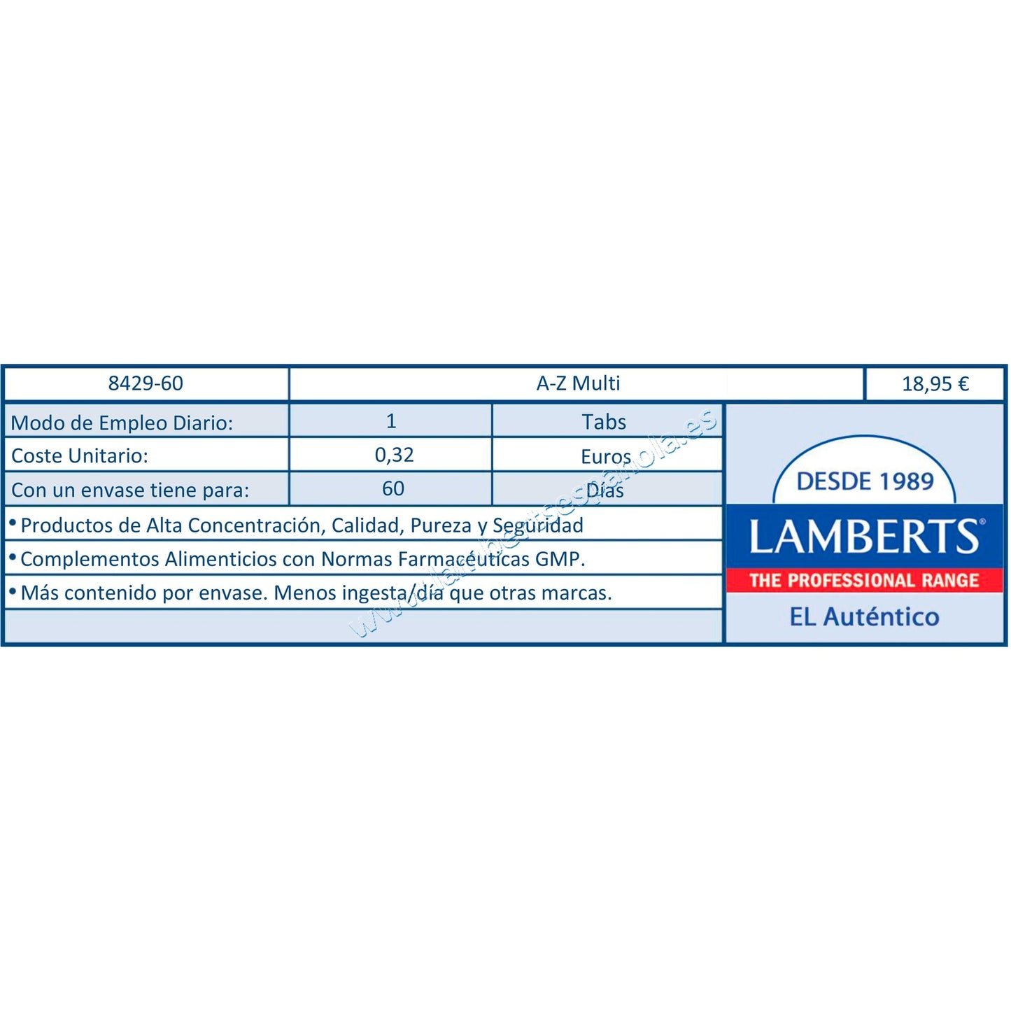 A-Z Multi Lamberts, 60 tabletek