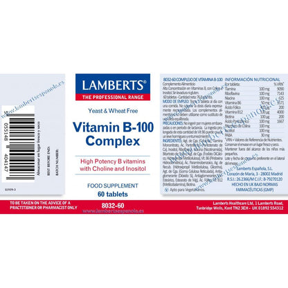 2er-Pack Vitamin-B-Komplex 100, Lamberts, 60 Tabletten