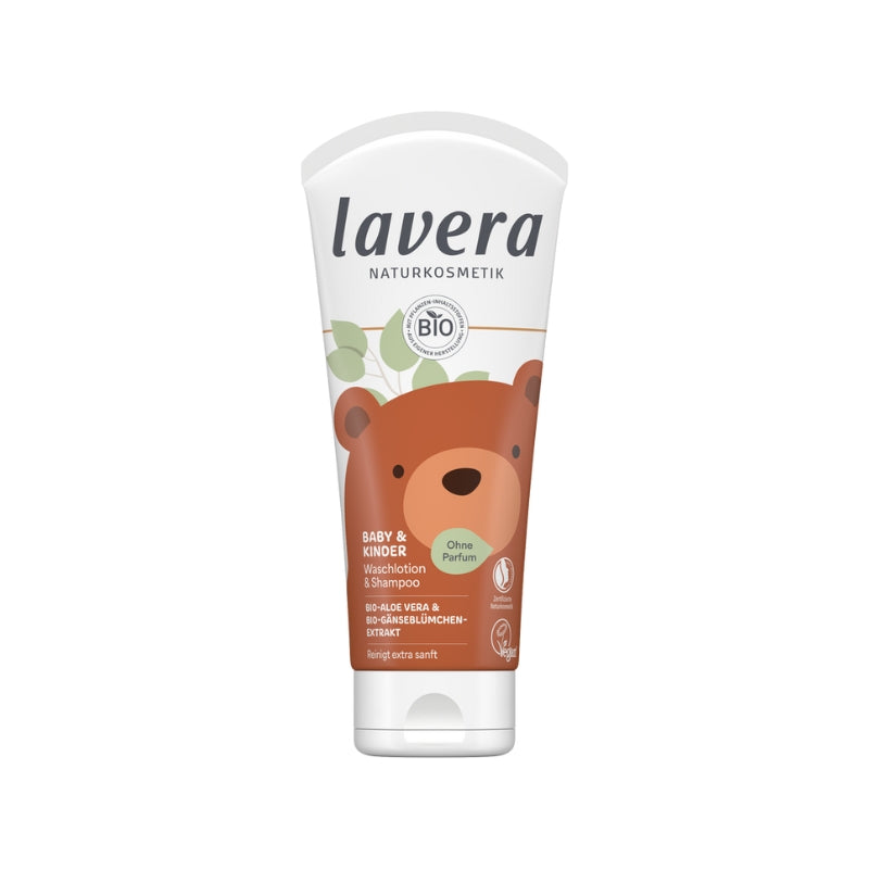 Gel doccia e shampoo per neonati e bambini Lavera 200 ml