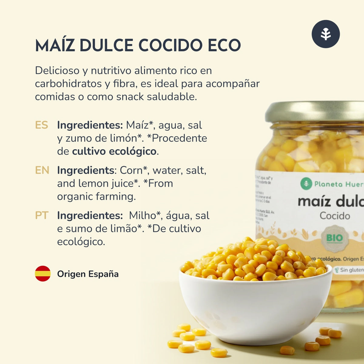 Maïs doux ECO Planeta Huerto 340 g