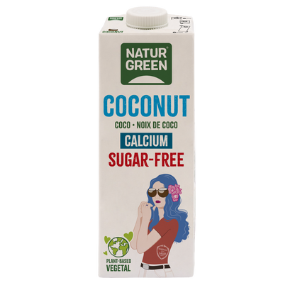 Lot de 6 boissons végétales Coconut sans sucre et sans calcium NaturGreen 1 litre