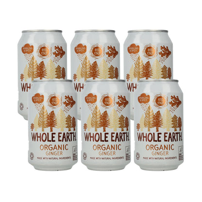 Pack of 6 Whole Earth Ginger Soft Drinks 330 ml