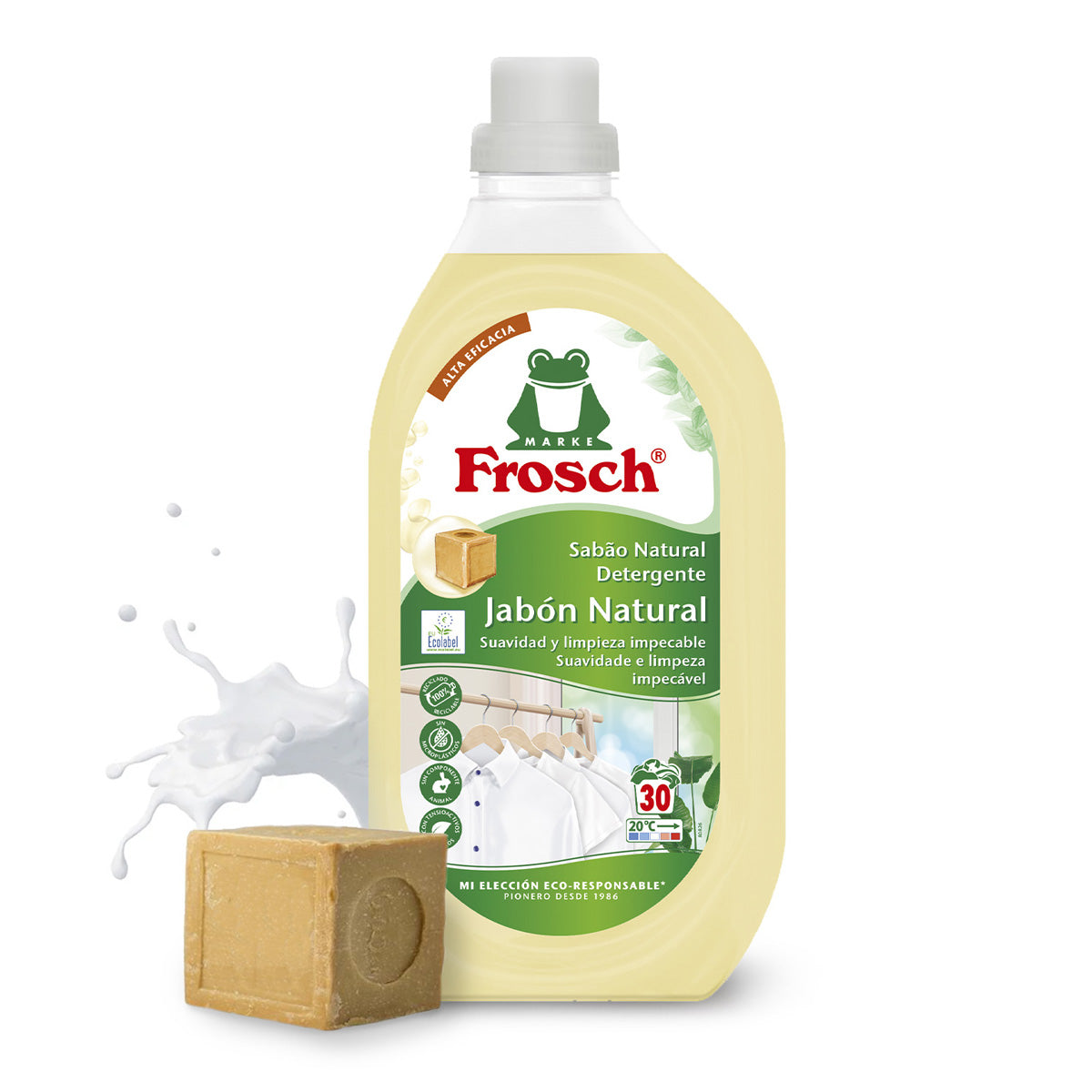 Detergente jabón natural, Frosch, 1500 ml