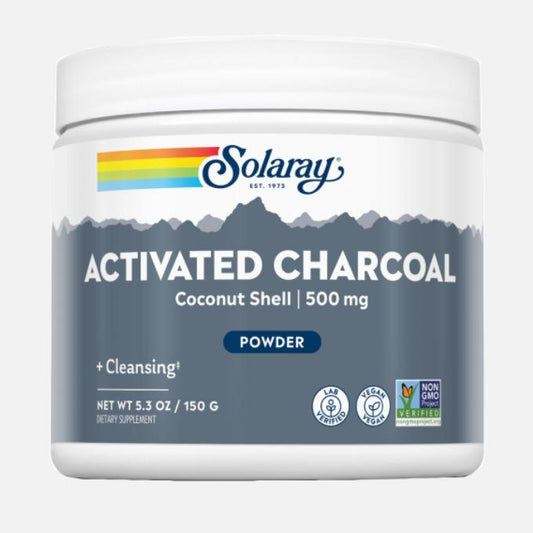 Charbon de noix de coco activé Solaray, 75 g
