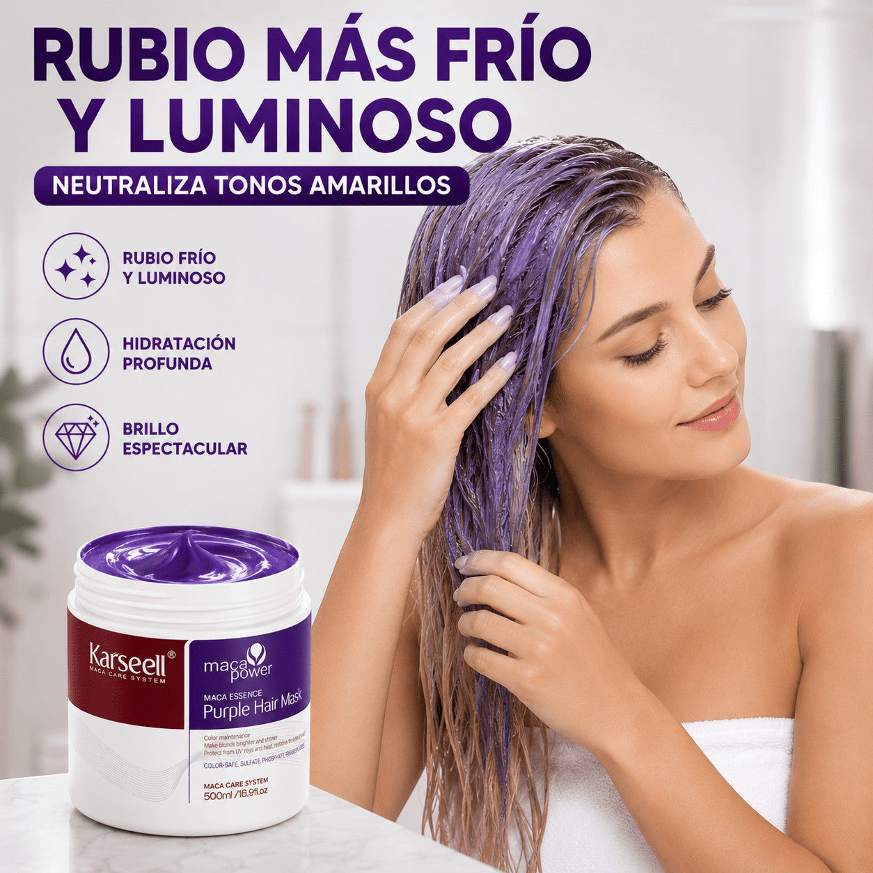 Mascarilla Capilar Violeta Karseell 500 ml