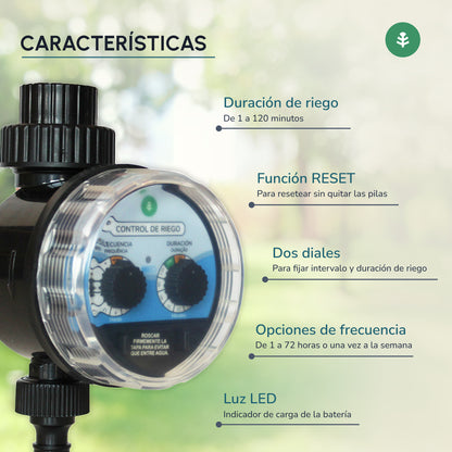 Watertight armoured irrigation programmer Planeta Huerto 0-6 bar