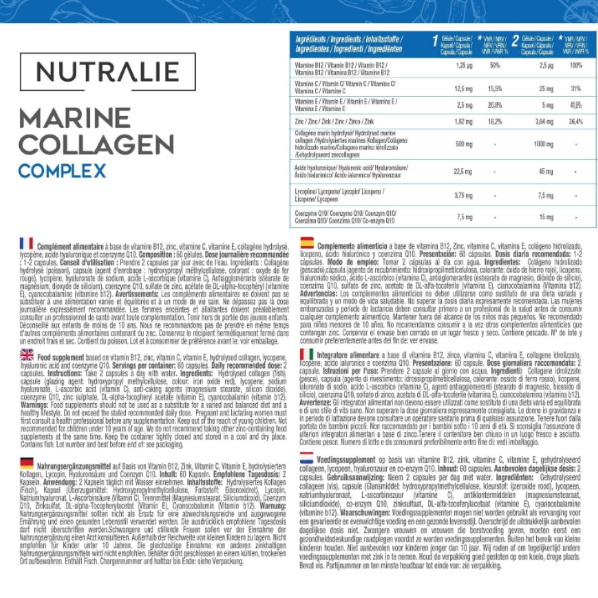 Nutralie Marine Collagen Complex Hyaluronic Acid Skin 60 Capsules