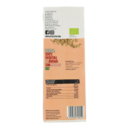 Plantaardige haverdrank 0% suiker Bio Ecocesta 1 l