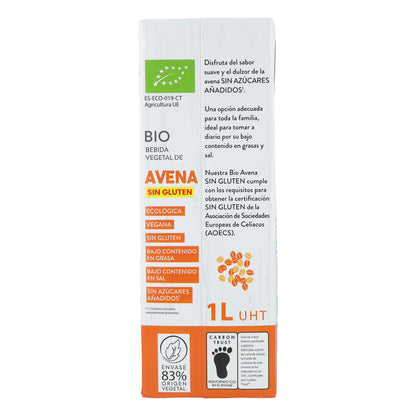 Pack of 6x Sol Natural Organic Gluten-Free Oat Drink 1 L
