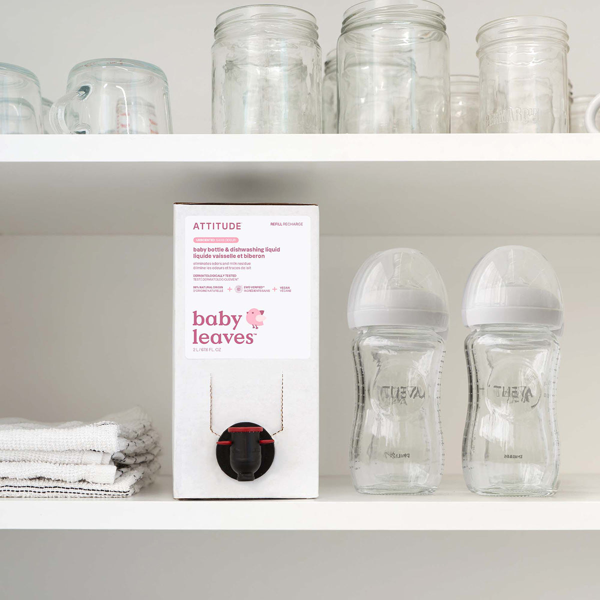 Ekologisk diskmedel och flaskrengöringsmedel utan parfym Nature + technology 2 L