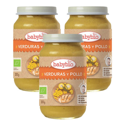 Confezione da 3 vasetti Menu Tradizione Pollo 200 g Babybio
