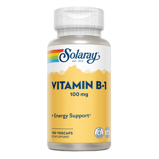B1 100 mg Solaray, 100 gélules