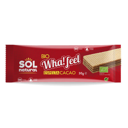 Wha Feel snack de espelta y cacao bio Sol Natural 30 g