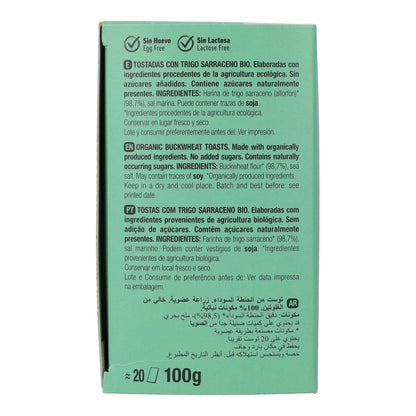 Light and Crispy Organic Buckwheat Toast Santiveri 100 g