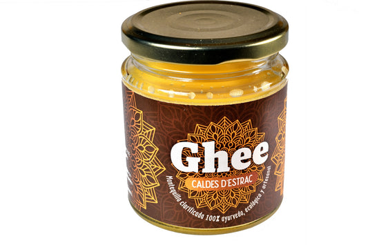 Ghee geklärte Butter Ayurveda handwerklich hergestellt Caldes D'Estrac Eco 250 ml.