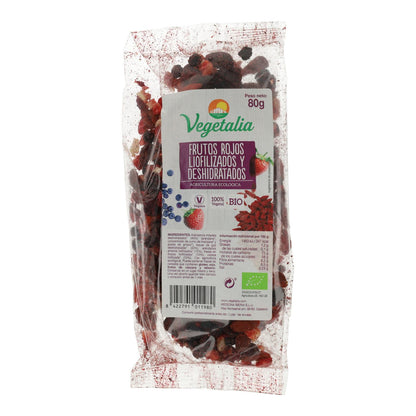 Blandning av frystorkade röda bär Bio 80 g Vegetalia