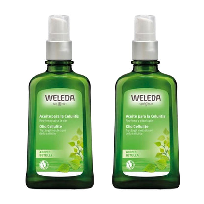 Double pack huile anticellulite au bouleau 2 x 100 ml + CADEAU Celulicup Weleda
