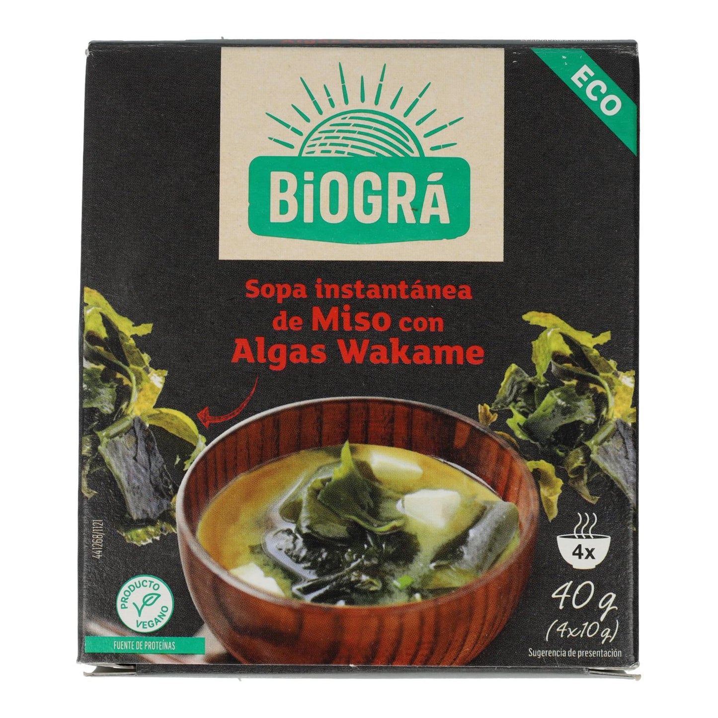 Biográ Red Miso and Wakame Seaweed Soup, 4x10g
