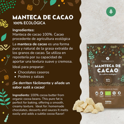 Beurre de cacao en gaufrettes ECO Planeta Huerto 250 g