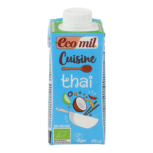 Organic Vegetable Cream Bio Cuisine Thai Coconut Ecomil, 200 ml