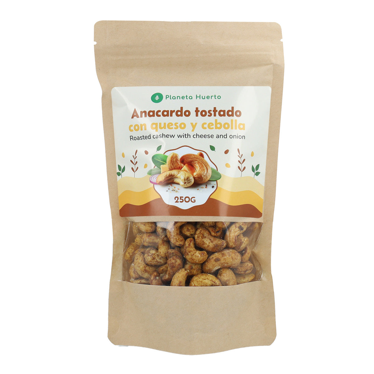 Geröstete Cashewnüsse mit Käse und Zwiebel Planeta Huerto 250gr