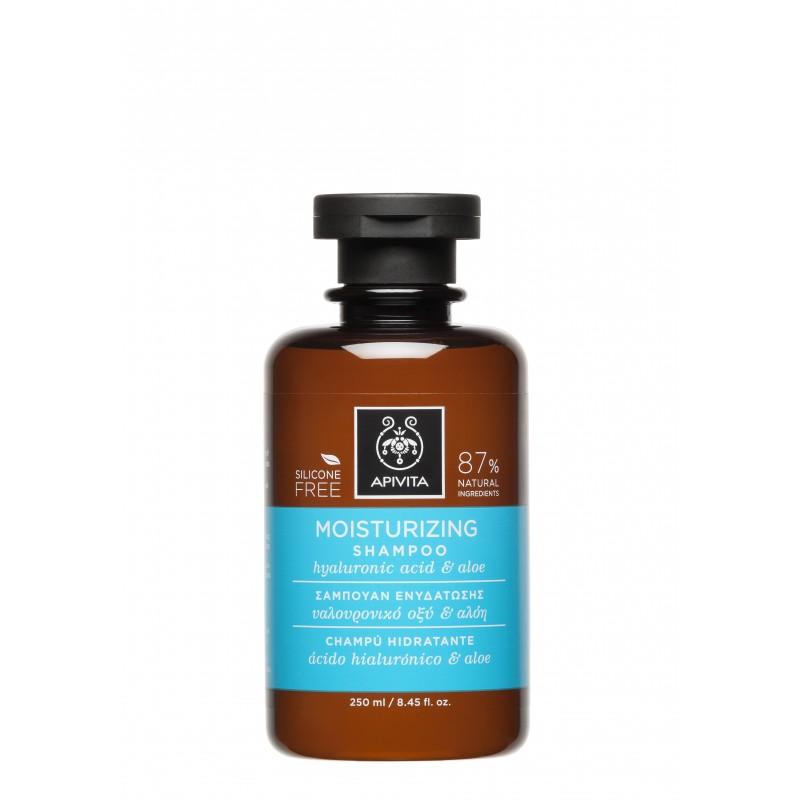 Feuchtigkeitsspendendes Shampoo mit Hyaluronsäure und Aloe  Apivita 250 ml