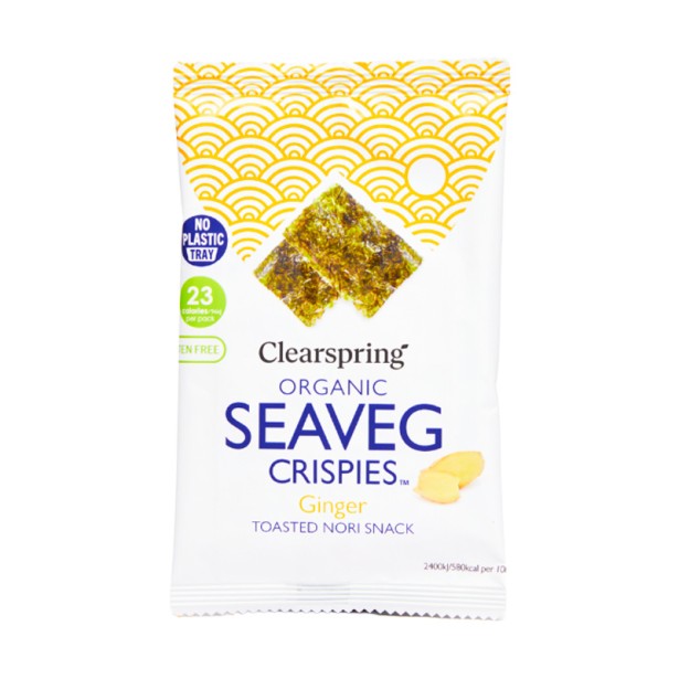 Snack alle alghe Nori e zenzero biologico Clearspring 4 g